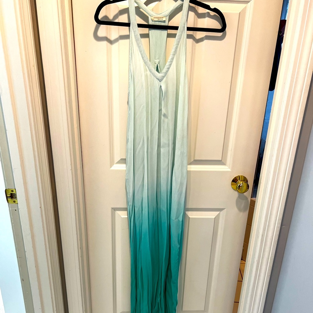 Teal maxi dress